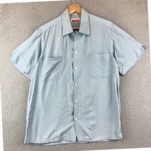50's SPIRE button up Silk Shirt short sleeve size M